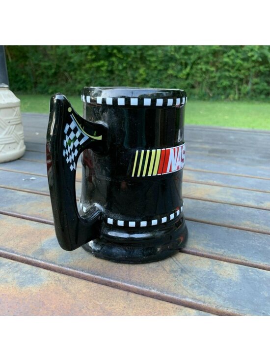 Nascar Black Ceramic 24 Oz Stein Mug By Sherwood 2004 Collectible Racing Design - Picture 6 of 9